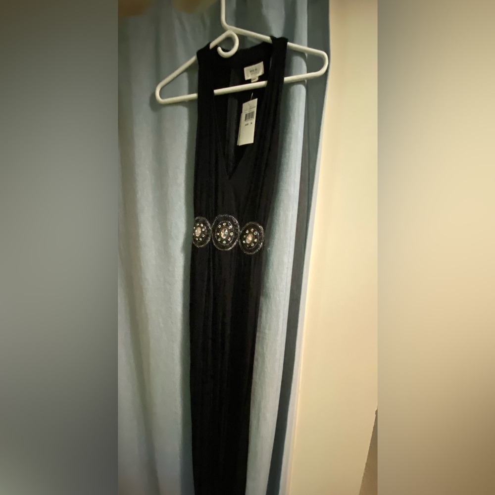 ECI Black Jumpsuit with Embellished Waist